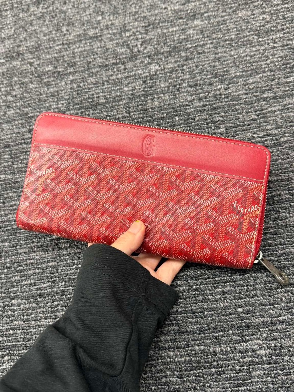 Goyard Red Zippy Wallet Authentic